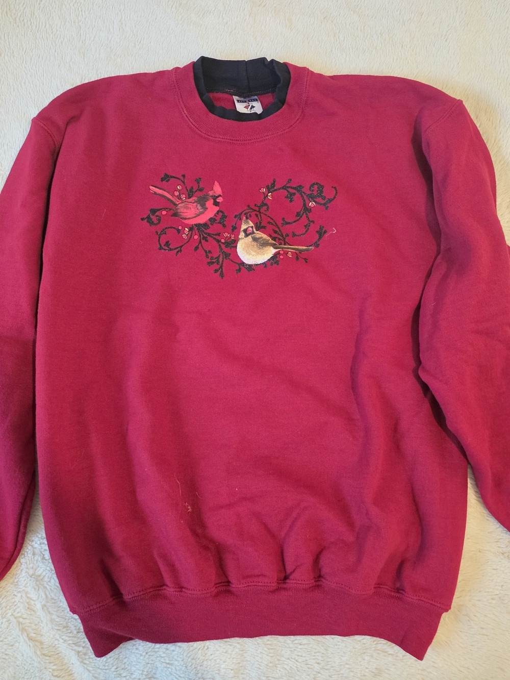 vintage jerzees Sweatshirt Womens M  cottagecore birds